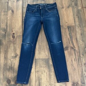 American Eagle Outfitters Women's Dark Blue Skinny Jeans